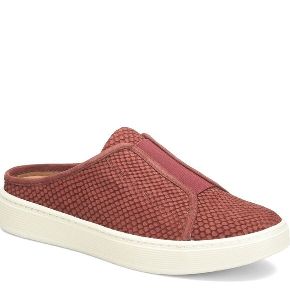 Sofft Beekon 7m Rustic red slide sneaker slip on elastic snakeskin - Picture 1 of 12